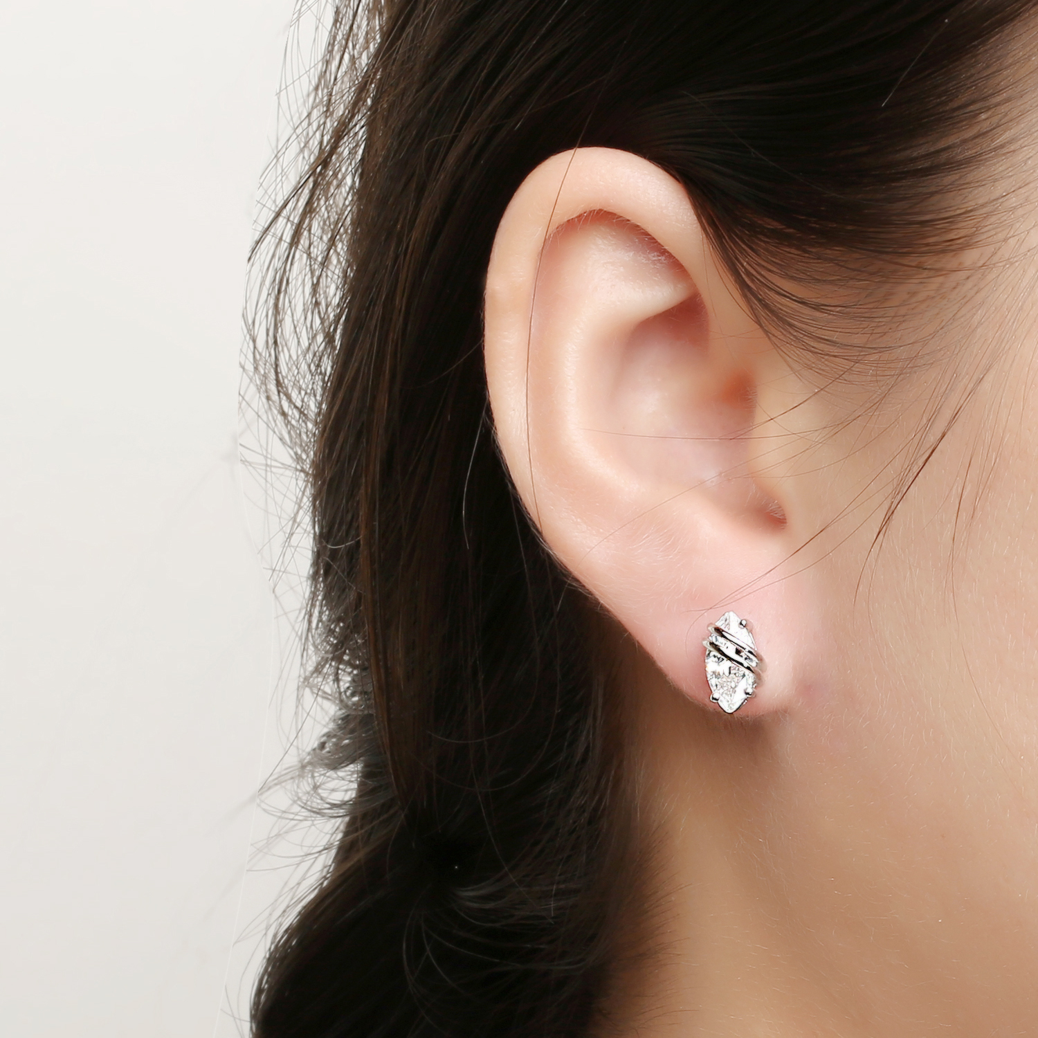 Minimalist earrings Sterling Silver Surrounding Bling CZ Simple Style Little Earring Stud Jewelry(图6)