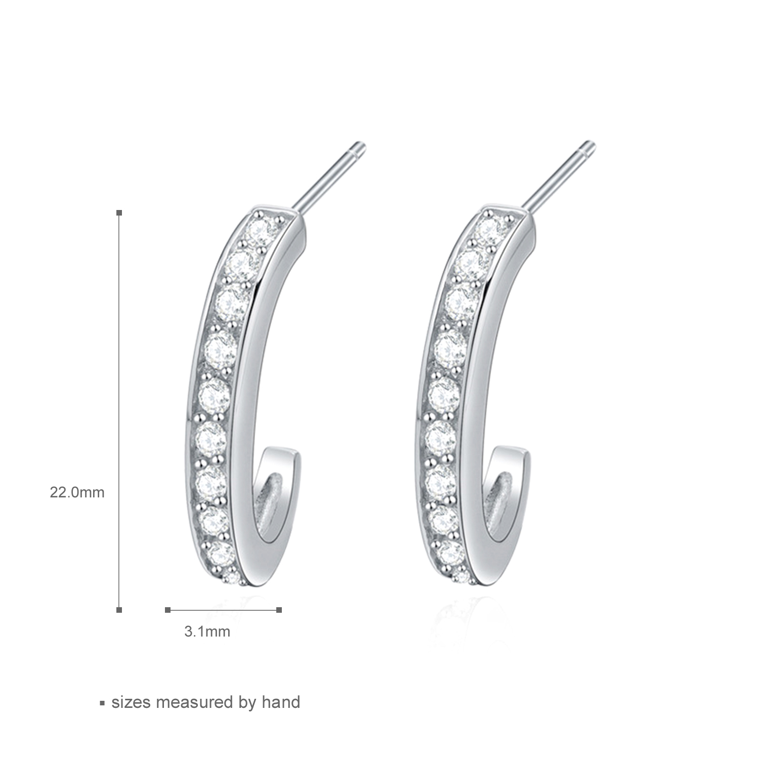 Best Selling Minimalism Earring 925 Sterling Silver Clip on CZ Earring Women Earring Jewelry(图4)