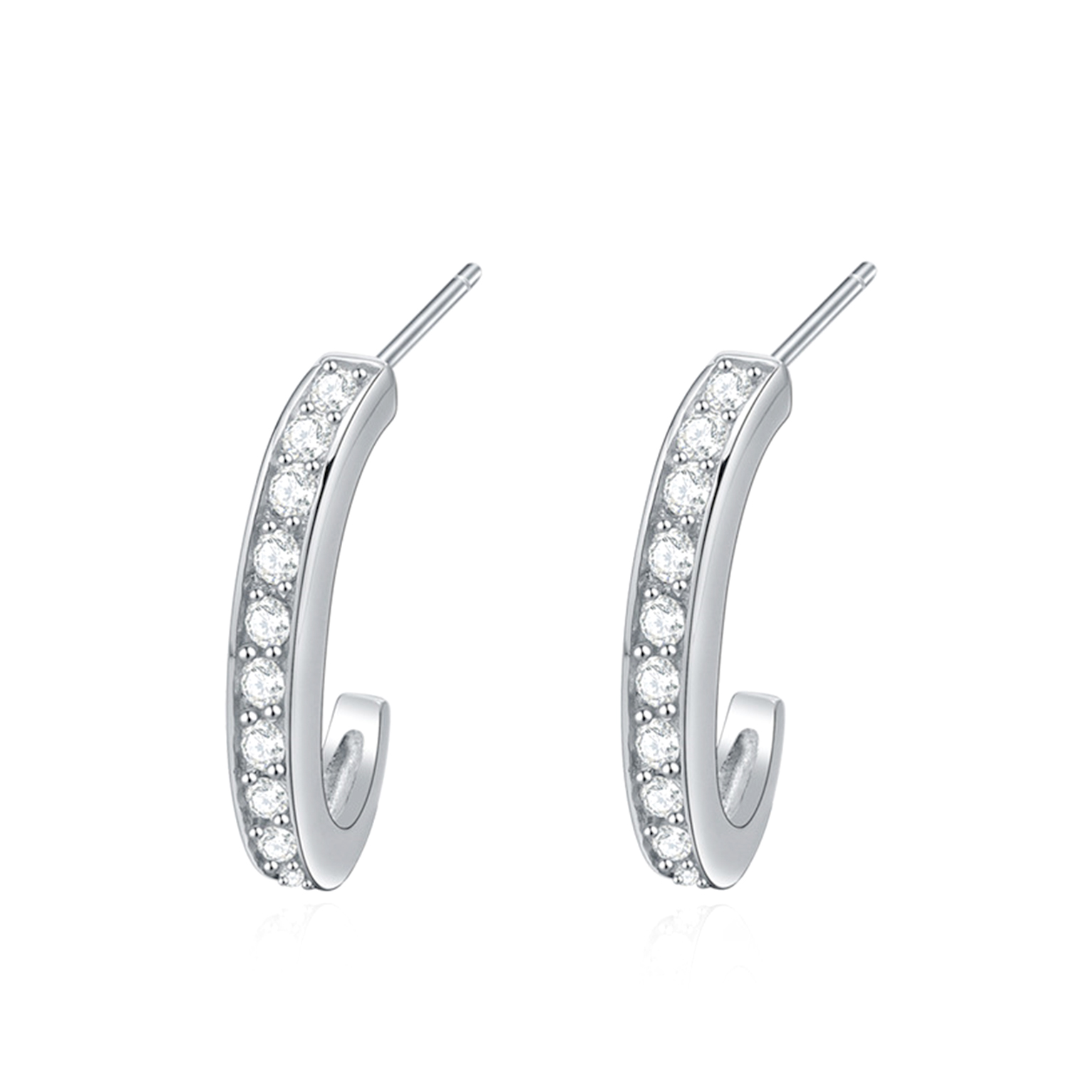 Best Selling Minimalism Earring 925 Sterling Silver Clip on CZ Earring Women Earring Jewelry(图3)