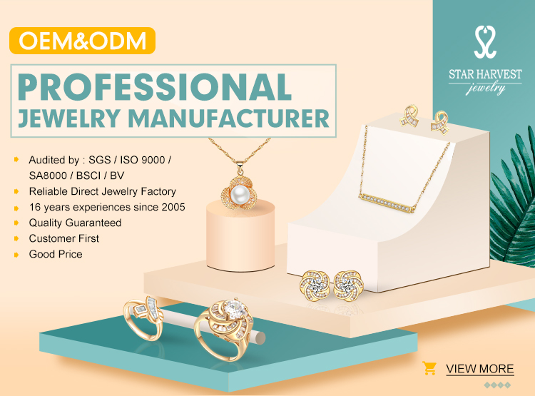 Trendy Wholesale Jewelry Woman Flower Zirconia Dainty Luxury 14k 18k Gold Plated Jewelry Set(图1)