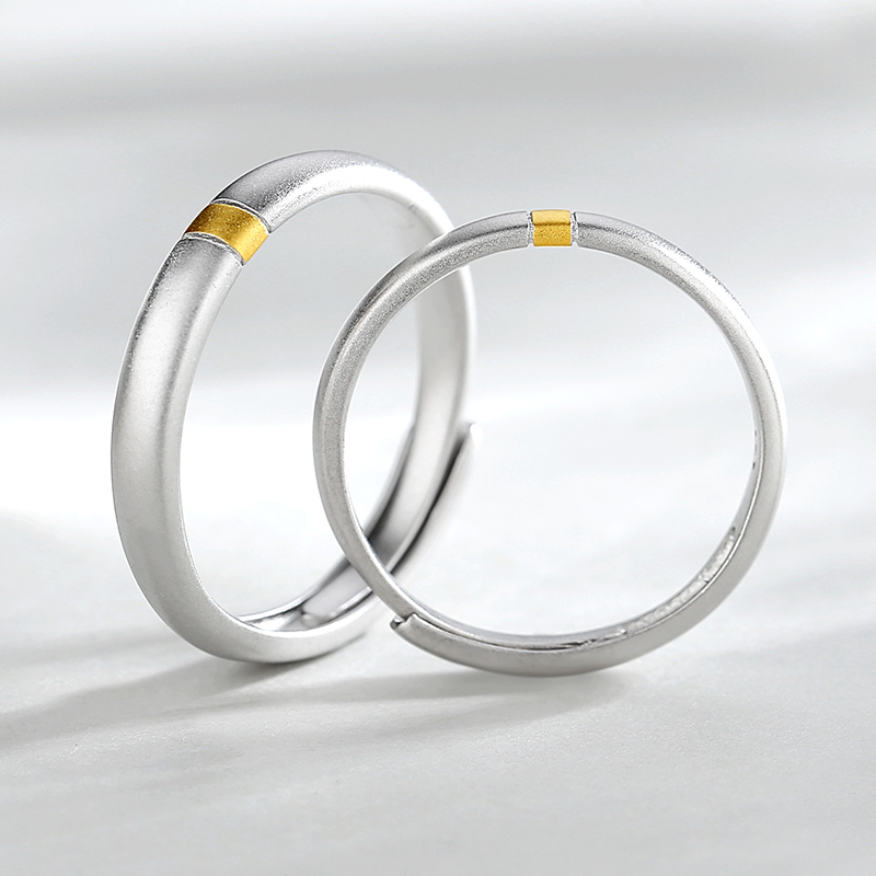 Adjustable Designer Minimalist Finger Jewelry Wholesale Adjustable 925 Sterling Silver Rings Couple Ring