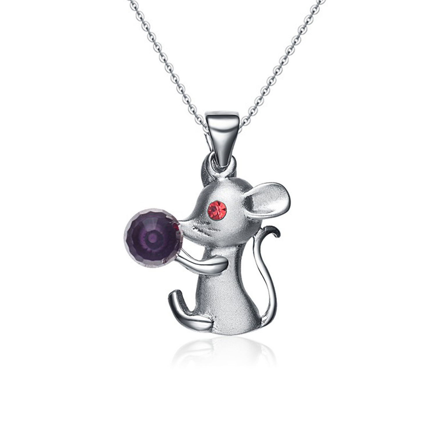 2021 Jewelry Fashion Necklace Set Women Design Charm Choker Cute Mouse Pendant Necklace jewelry(图2)