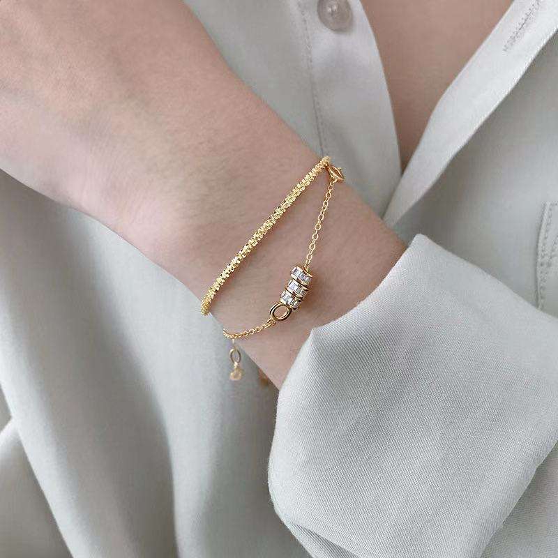 14k Gold Plated Charm Fashion Gift Party Wedding Jewelry 925 Sterling Silver Bracelets(图7)